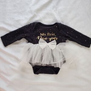 My First New Year Onesie Bodysuit With Tulle Tutu 0-3 months